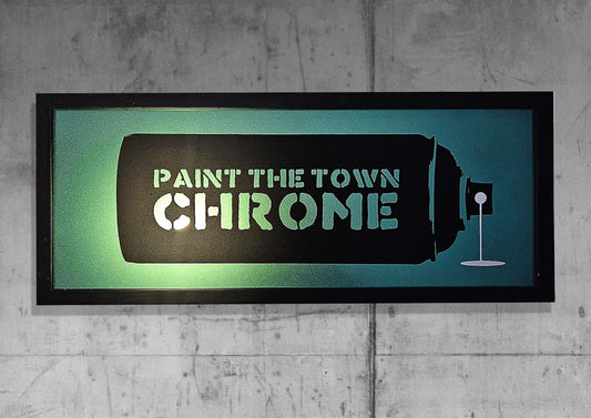 Limited Edition Art Jaz 'Paint the Town Chrome' Wall Art