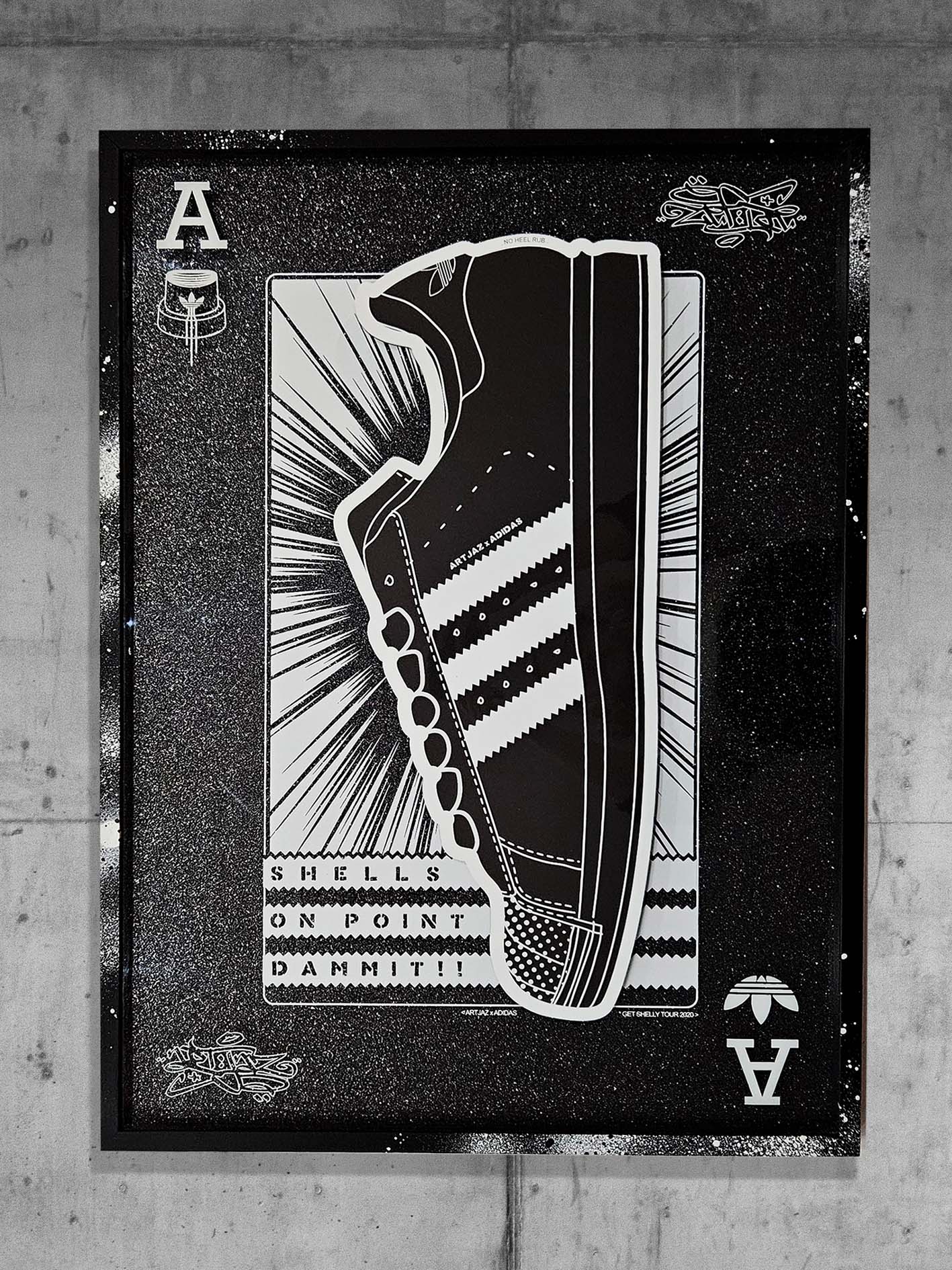 Art Jaz X TSAC Limited Edition Midnight Black Sneaker Wall Art