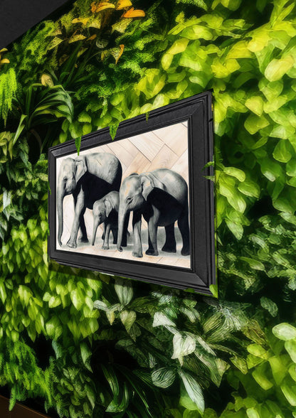 Emily Hinchcliffe Elephant Family Wooden Wall Art