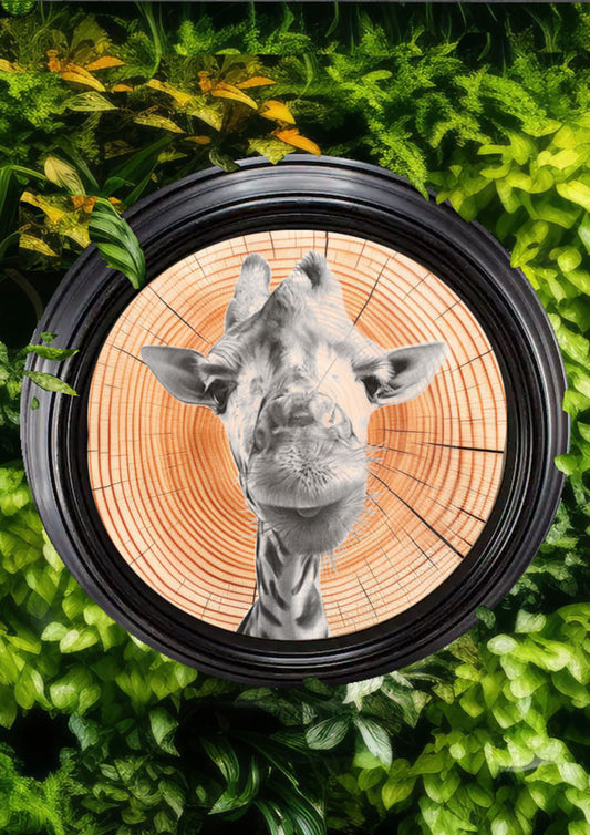 Emily Hinchcliffe Giraffe (version 1) Tree Ring Wall Art