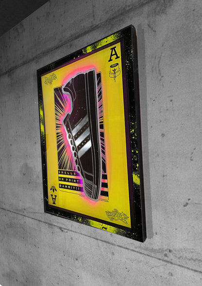 Limited Edition Art Jaz X TSAC Yellow Multicolour LED Wall Art