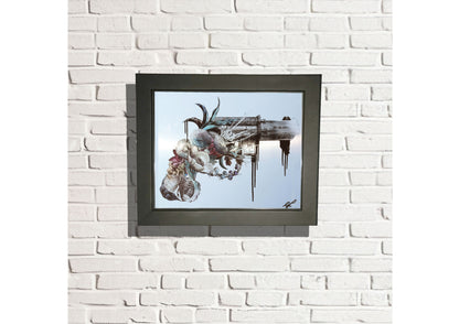 Not Now Nancy Limited Edition Gun 'Bury them with a smile' Mirror Wall Art