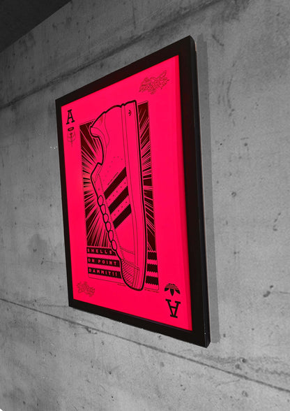 Art Jaz X TSAC Limited Edition Florescent Pink Sneaker Wall Art