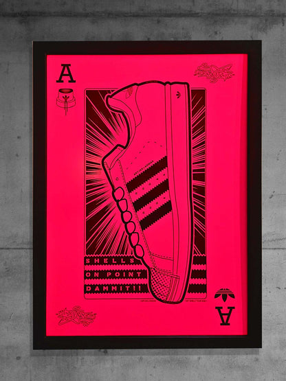 Art Jaz X TSAC Limited Edition Florescent Pink Sneaker Wall Art